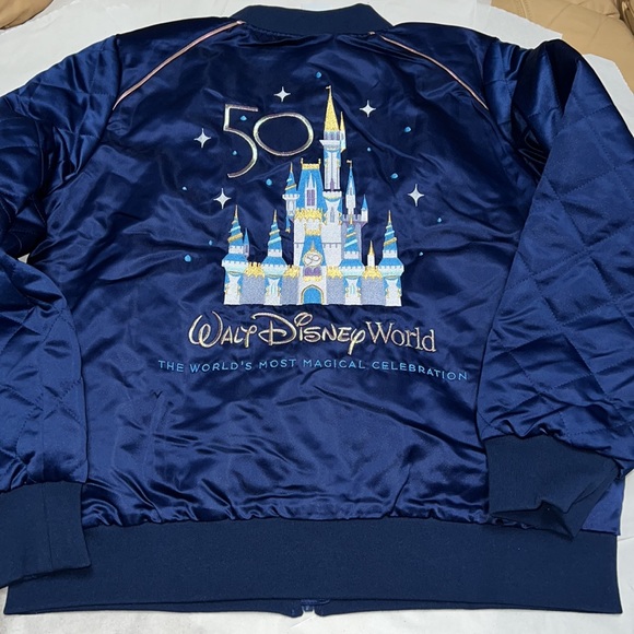 UNISEX Disney Parks Mickey Mouse 50th Anniversary Collection Bomber Jacket - Picture 7 of 14